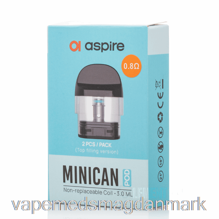 Vape Juice Aspire Minican-erstatningspuder 3ml Genopfyldelige Minican-bælg